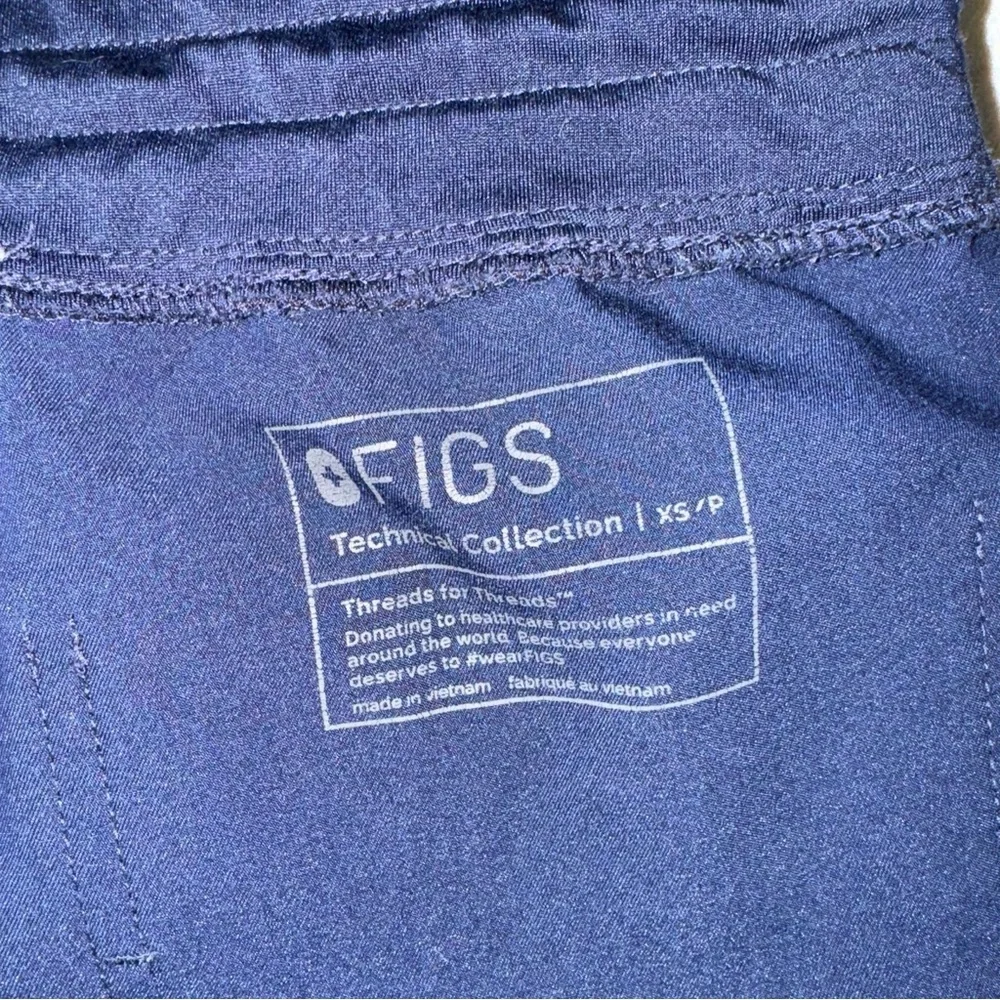 FIGS Navy Zamora Jogger Scrub Pants XS PETITE Blue Technical Collection Adjust - Picture 11 of 12